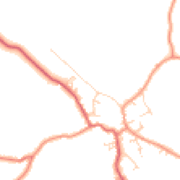 Daytime road noise heatmap for YO8 3XD