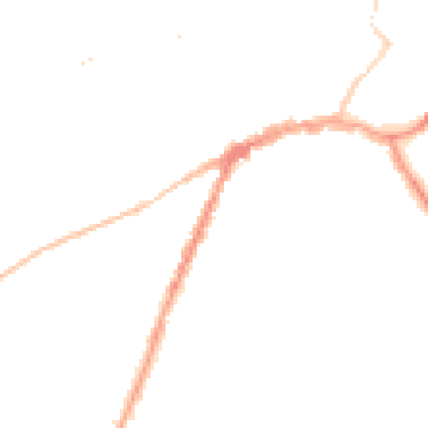 Night-time road noise heatmap for YO8 4AL