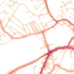 Daytime road noise heatmap for YO8 4BD