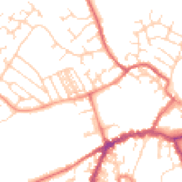 Daytime road noise heatmap for YO8 4BJ