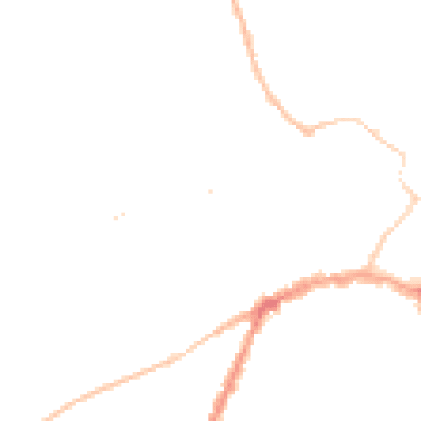 Night-time road noise heatmap for YO8 4BQ