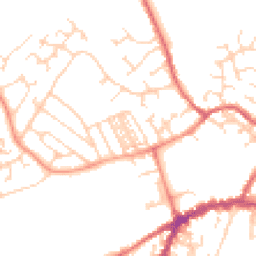 Daytime road noise heatmap for YO8 4BT