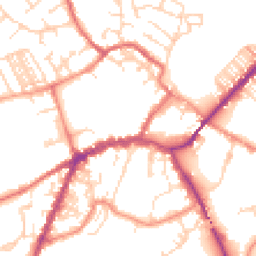 Daytime road noise heatmap for YO8 4DZ