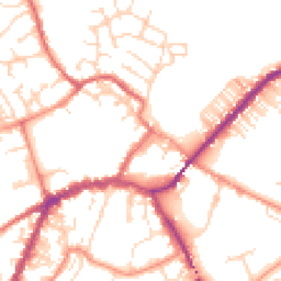Daytime road noise heatmap for YO8 4EA