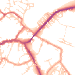 Daytime road noise heatmap for YO8 4NJ