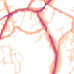 Daytime road noise heatmap for YO8 4NY