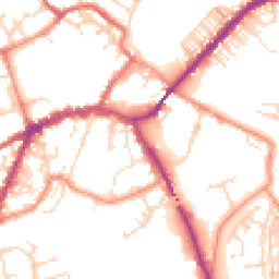 Daytime road noise heatmap for YO8 4PW