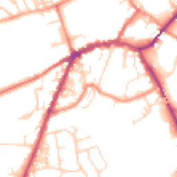 Daytime road noise heatmap for YO8 4QT