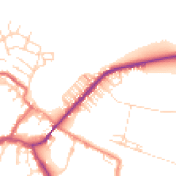Daytime road noise heatmap for YO8 5AB