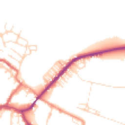 Daytime road noise heatmap for YO8 5AN