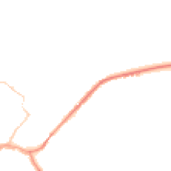 Night-time road noise heatmap for YO8 5AN