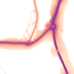 Daytime road noise heatmap for YO8 5BH