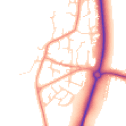 Daytime road noise heatmap for YO8 5BU