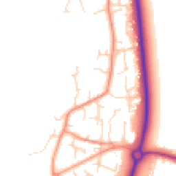 Daytime road noise heatmap for YO8 5DN
