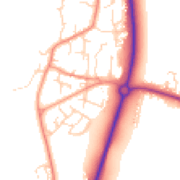 Daytime road noise heatmap for YO8 5HB