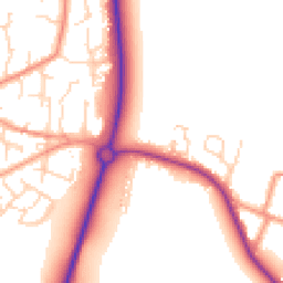 Daytime road noise heatmap for YO8 5HF
