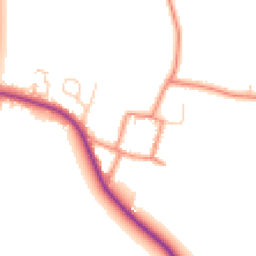 Daytime road noise heatmap for YO8 5HW