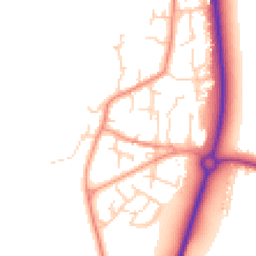 Daytime road noise heatmap for YO8 5JG