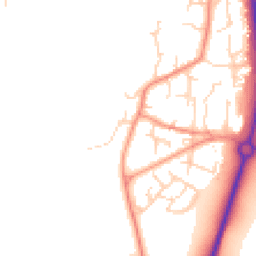 Daytime road noise heatmap for YO8 5JQ