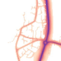 Daytime road noise heatmap for YO8 5LQ