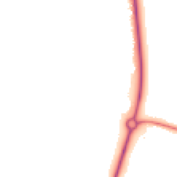 Night-time road noise heatmap for YO8 5LQ