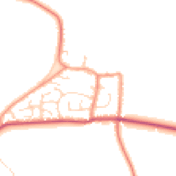 Daytime road noise heatmap for YO8 5RA