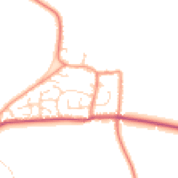 Daytime road noise heatmap for YO8 5RG