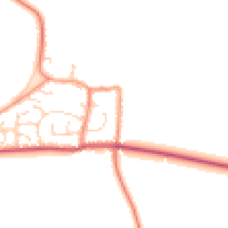 Daytime road noise heatmap for YO8 5RJ