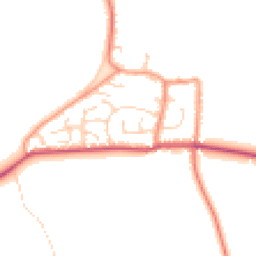 Daytime road noise heatmap for YO8 5TJ