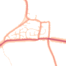 Daytime road noise heatmap for YO8 5TL