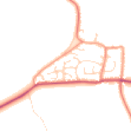 Daytime road noise heatmap for YO8 5TN
