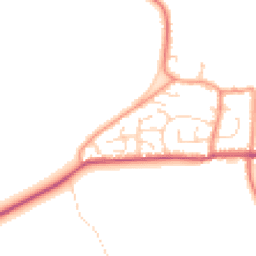 Daytime road noise heatmap for YO8 5TT