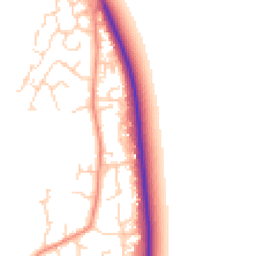 Daytime road noise heatmap for YO8 5XA
