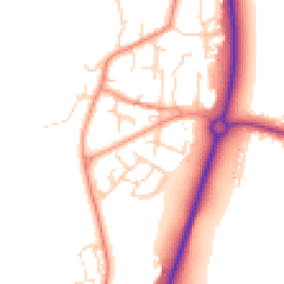Daytime road noise heatmap for YO8 5XS