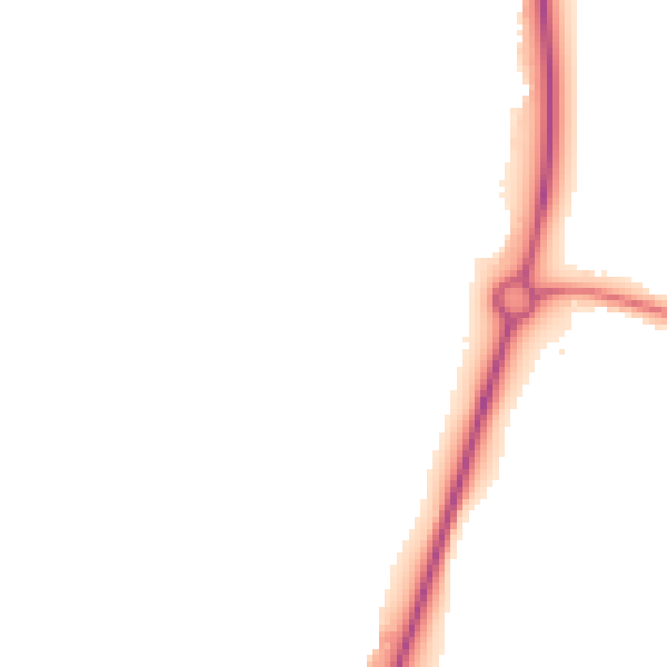 Night-time road noise heatmap for YO8 5XS