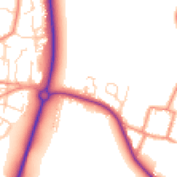 Daytime road noise heatmap for YO8 5ZX