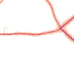 Daytime road noise heatmap for YO8 6LG