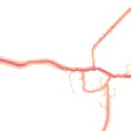 Daytime road noise heatmap for YO8 6LQ