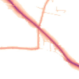 Daytime road noise heatmap for YO8 6NL