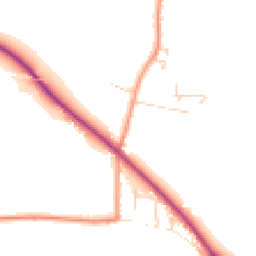 Daytime road noise heatmap for YO8 6NN