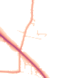 Daytime road noise heatmap for YO8 6NP