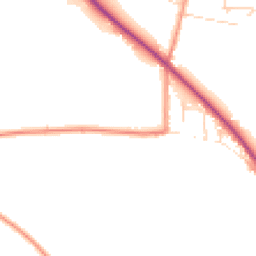 Daytime road noise heatmap for YO8 6NQ