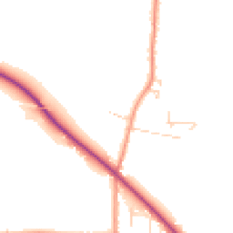 Daytime road noise heatmap for YO8 6NR
