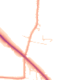 Daytime road noise heatmap for YO8 6NS