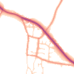 Daytime road noise heatmap for YO8 6QL