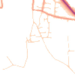 Daytime road noise heatmap for YO8 6QY