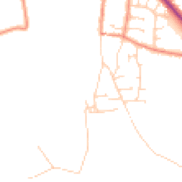 Daytime road noise heatmap for YO8 6RA