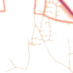 Daytime road noise heatmap for YO8 6RG