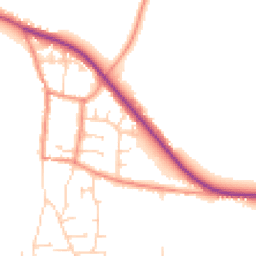Daytime road noise heatmap for YO8 6UE