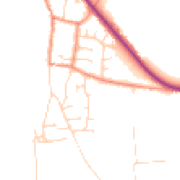 Daytime road noise heatmap for YO8 6YU